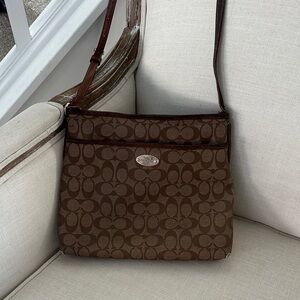 Coach Brown Patterned Crossbody Bag